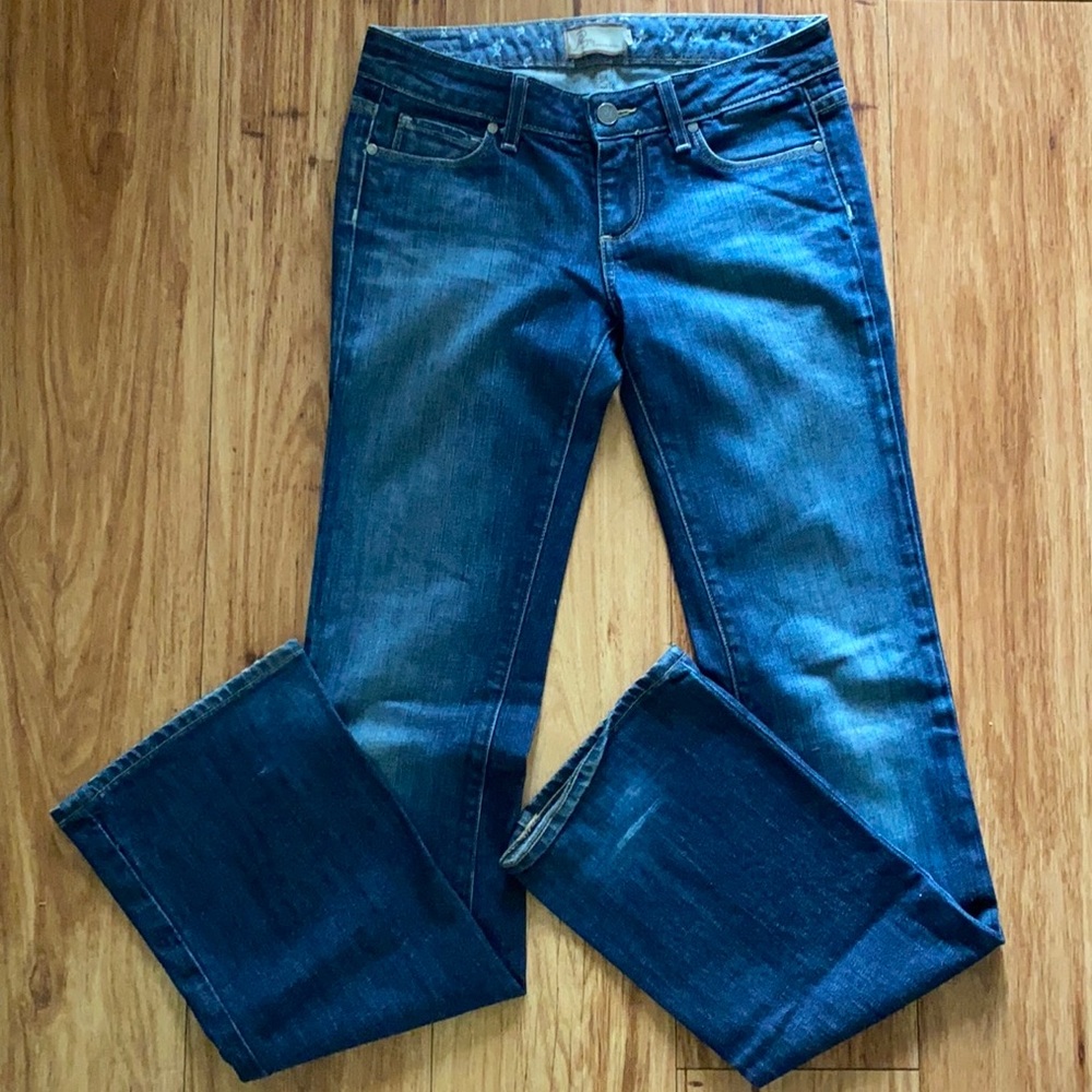 Paige Benedict Canyon Bootcut Dark Denim Jeans